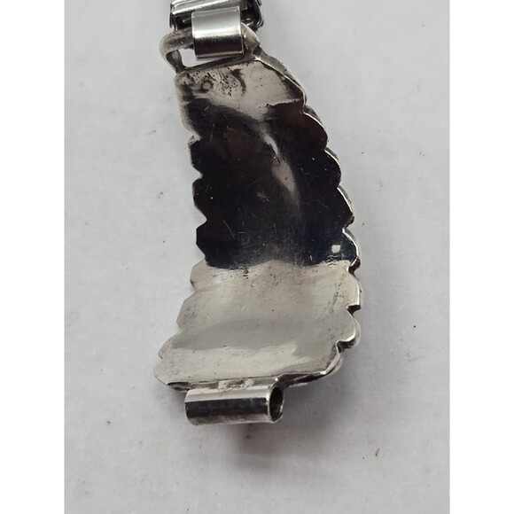 Native American Navajo Sterling Turquoise Coral Watch Tips With Expansion Band - Picture 7 of 11